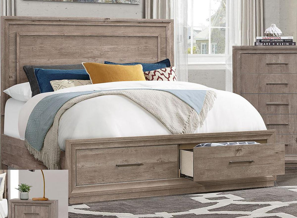 Liberty Furniture Horizons Queen Panel Storage Bed in Graystone - Furniture World