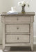 Liberty Furniture Ivy Hollow 3 Drawer Nightstand w/ Charging Station in Weathered Linen - Furniture World