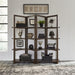 Liberty Furniture Lennox Open Bookcase in Weathered Chestnut - Furniture World