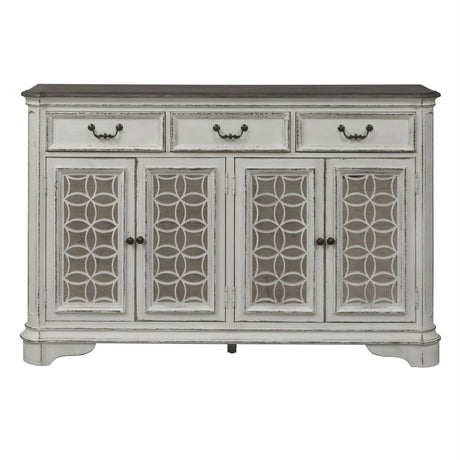 Liberty Furniture Magnolia Manor Hall Buffet in Antique White - Furniture World