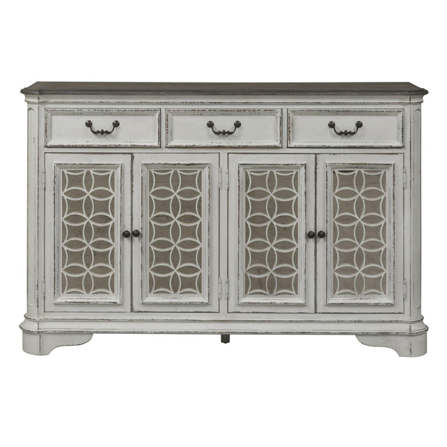 Liberty Furniture Magnolia Manor Hall Buffet in Antique White - Furniture World