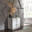 Liberty Furniture Mirage 3 Drawer Nightstand with Charging Station in Wirebrushed White - Furniture World