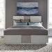 Liberty Furniture Mirage King Travertine Panel Bed in Wirebrushed White - Furniture World