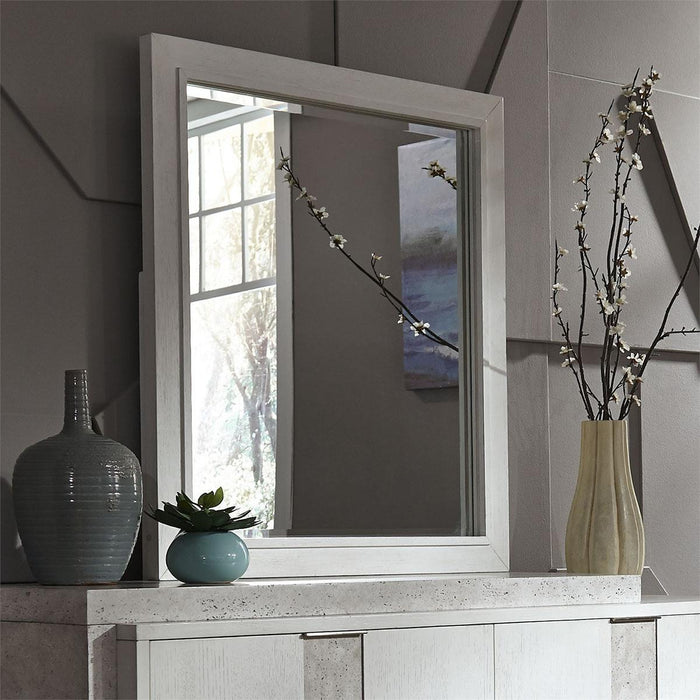 Liberty Furniture Mirage Mirror with Lights in Wirebrushed White - Furniture World