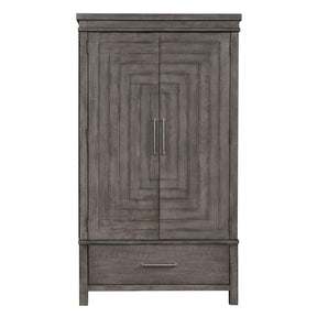 Liberty Furniture Modern Farmhouse Armoire in Dusty Charcoal - Furniture World