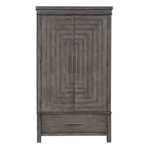 Liberty Furniture Modern Farmhouse Armoire in Dusty Charcoal - Furniture World
