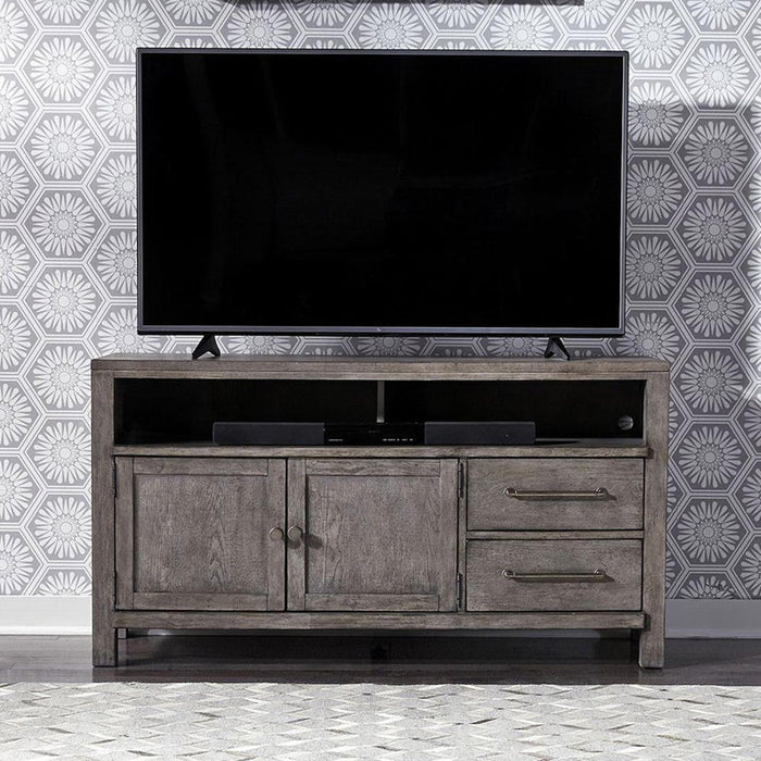 Liberty Furniture Modern Farmhouse 56" Entertainment Console in Dusty Charcoal - Furniture World