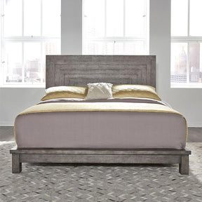 Liberty Furniture Modern Farmhouse King Platform Bed in Dusty Charcoal - Furniture World