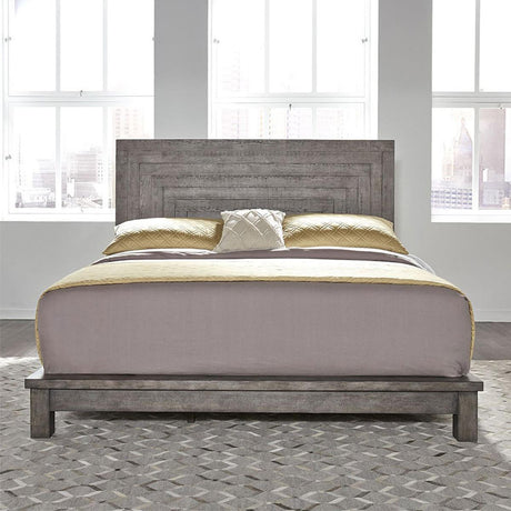 Liberty Furniture Modern Farmhouse King Platform Bed in Dusty Charcoal - Furniture World