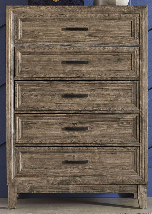 Liberty Furniture Ridgecrest 5 Drawer Chest in Cobblestone - Furniture World