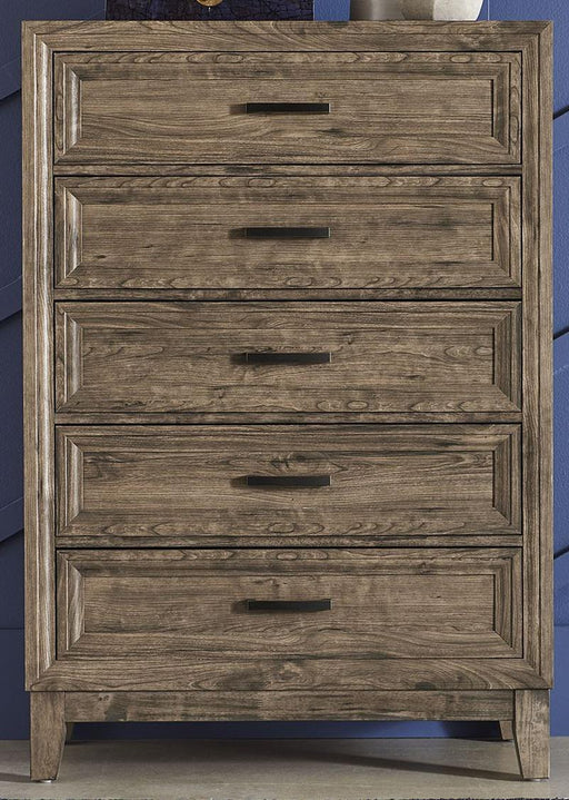 Liberty Furniture Ridgecrest 5 Drawer Chest in Cobblestone - Furniture World