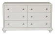 Liberty Furniture Stardust 6 Drawer Dresser in Iridescent White - Furniture World