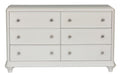 Liberty Furniture Stardust 6 Drawer Dresser in Iridescent White - Furniture World
