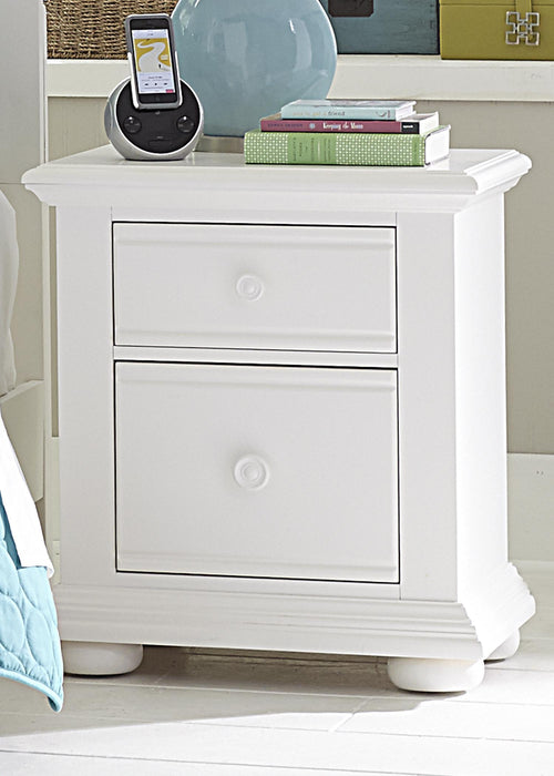 Liberty Furniture Summer House 2 Drawer Nightstand in Oyster White - Furniture World