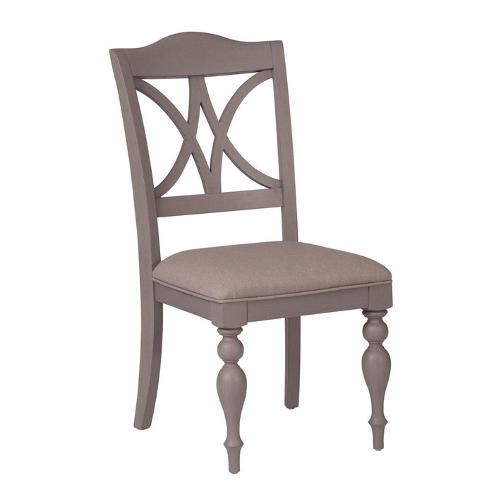 Liberty Furniture Summer House Slat Back Side Chair (RTA) in Dove Grey (Set of 2) - Furniture World