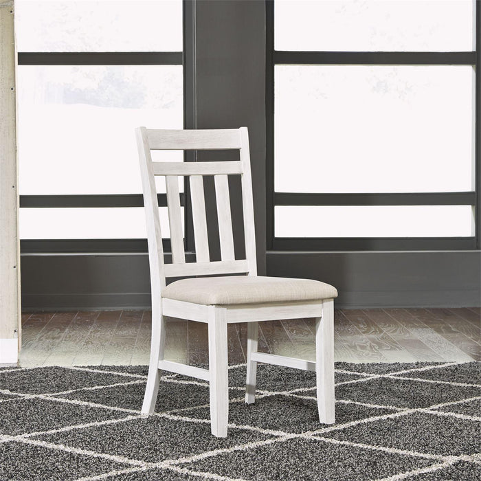 Liberty Furniture Summerville Slat Back Side Chair (RTA) in White (Set of 2) - Furniture World