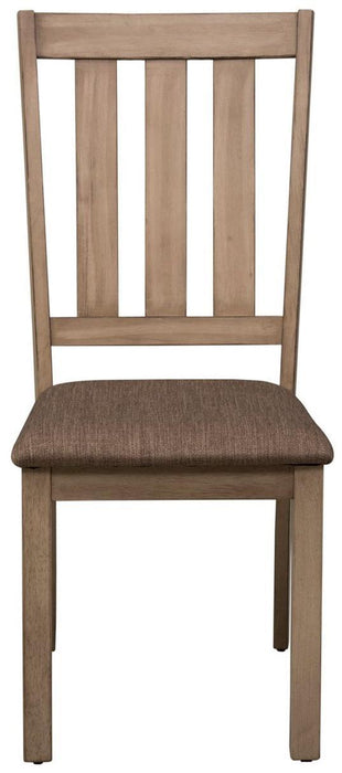 Liberty Furniture Sun Valley Slat Back Side Chair in Sandstone (RTA) - Furniture World