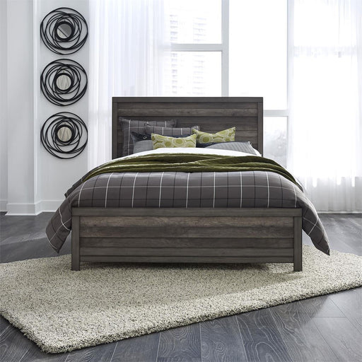 Liberty Furniture Tanners Creek King Panel Bed in Greystone - Furniture World