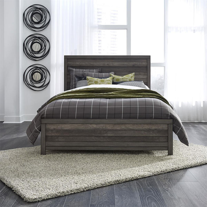 Liberty Furniture Tanners Creek Queen Panel Bed in Greystone - Furniture World
