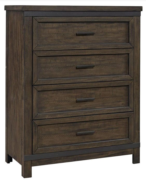 Liberty Furniture Thornwood Hills 4 Drawer Chest in Rock Beaten Gray - Furniture World