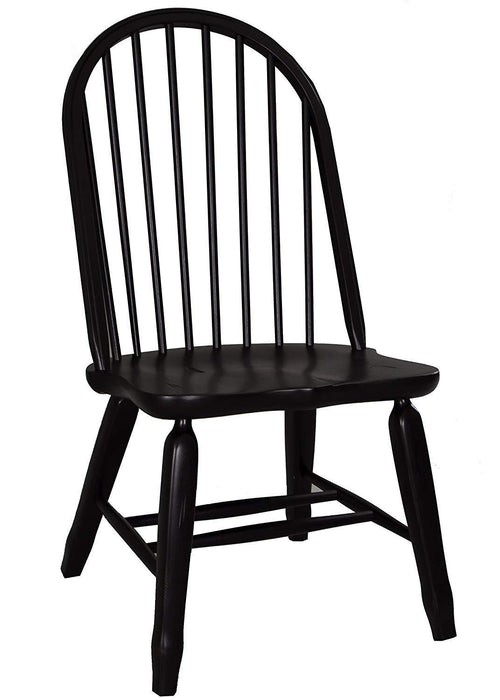 Liberty Furniture Treasures Bow Back Side Chair in Black (Set of 2) - Furniture World