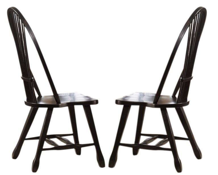 Liberty Furniture Treasures Sheaf Back Side Chair in Black (Set of 2) - Furniture World