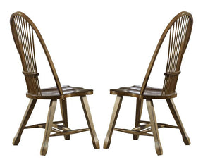 Liberty Furniture Treasures Sheaf Back Side Chair in Rustic Oak Finish (Set of 2) - Furniture World