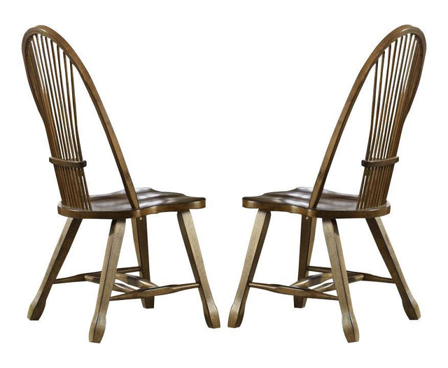 Liberty Furniture Treasures Sheaf Back Side Chair in Rustic Oak Finish (Set of 2) - Furniture World