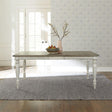 Liberty Furniture Whitney Rectangular Leg Table in Weathered Gray - Furniture World
