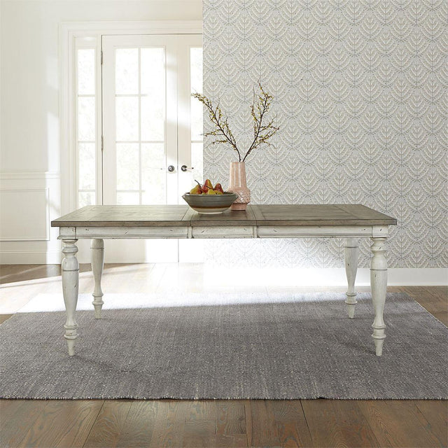Liberty Furniture Whitney Rectangular Leg Table in Weathered Gray - Furniture World