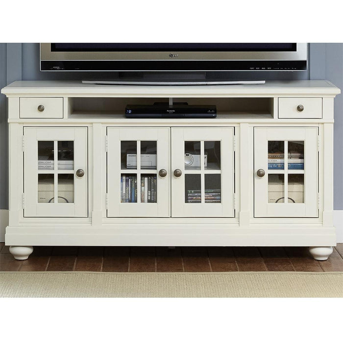 Liberty Harbor View 62" Entertainment TV Stand in Linen - Furniture World