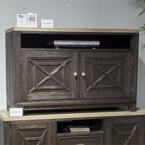 Liberty Heatherbrook 46" TV Console in Charcoal & Ash - Furniture World