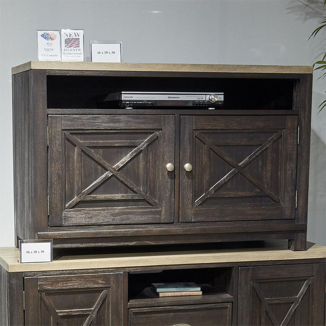 Liberty Heatherbrook 46" TV Console in Charcoal & Ash - Furniture World