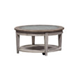 Liberty Heartland Round Ceiling Tile Cocktail Table in Antique White - Furniture World