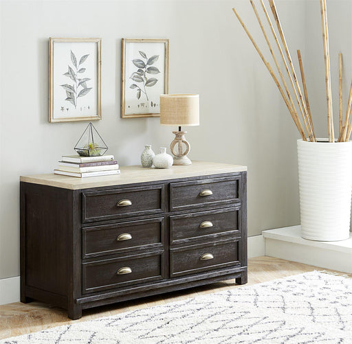 Liberty Heatherbrook Credenza in Charcoal & Ash - Furniture World