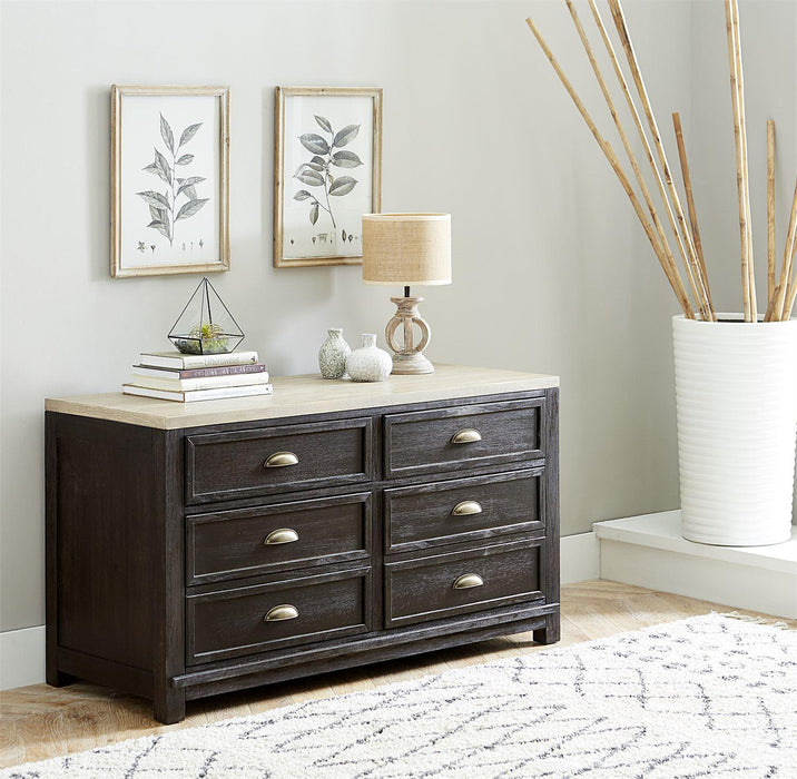 Liberty Heatherbrook Credenza in Charcoal & Ash - Furniture World