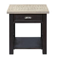 Liberty Heatherbrook Drawer End Table in Charcoal and Ash - Furniture World