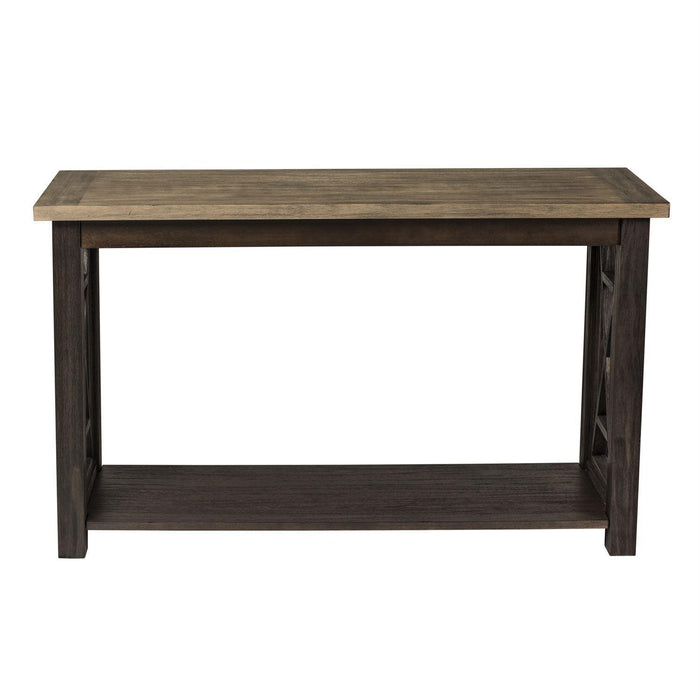Liberty Heatherbrook Sofa Table in Charcoal and Ash - Furniture World