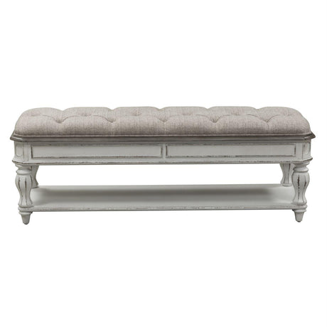 Liberty Magnolia Manor Bed Bench in Antique White - Furniture World