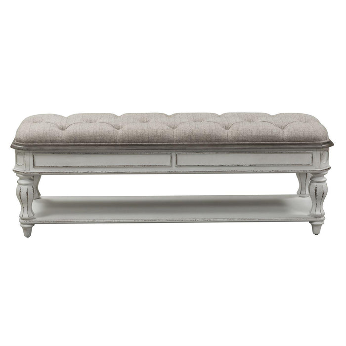 Liberty Magnolia Manor Bed Bench in Antique White - Furniture World