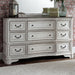 Liberty Magnolia Manor Leg 9 Drawer Dresser in Antique White - Furniture World
