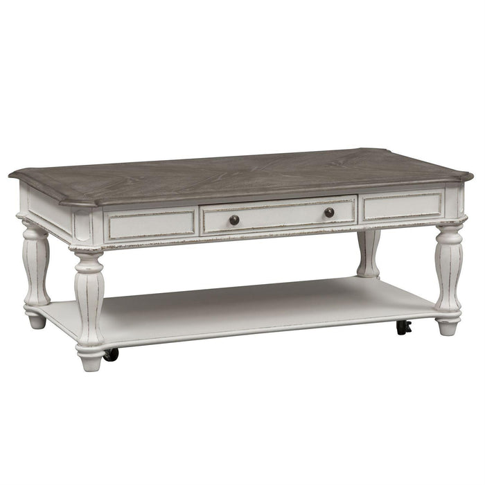 Liberty Magnolia Manor Rectangular Cocktail Table in Antique White - Furniture World