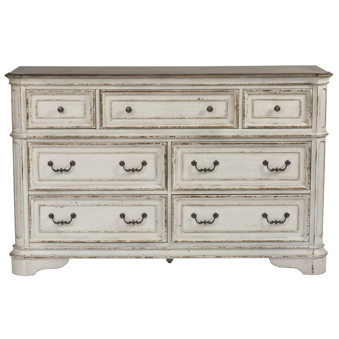 Liberty Magnolia Manor Seven Drawer Dresser in Antique White - Furniture World