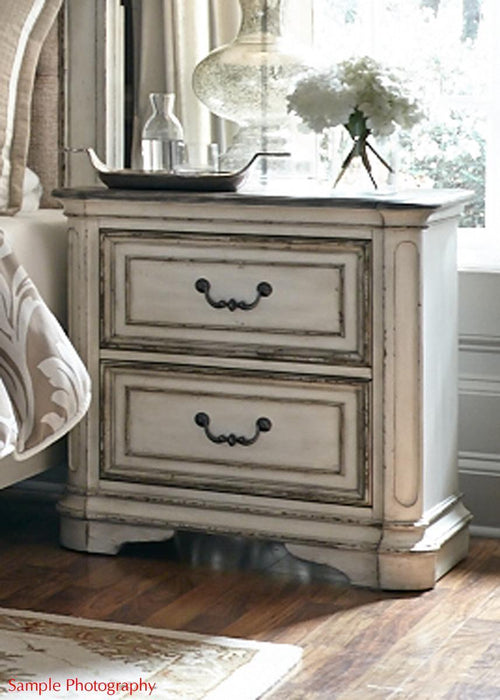 Liberty Magnolia Manor Two Drawer Nightstand in Antique White - Furniture World