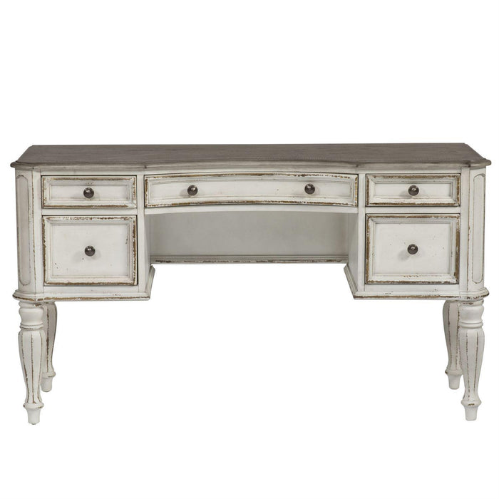 Liberty Magnolia Manor Vanity Desk in Antique White - Furniture World