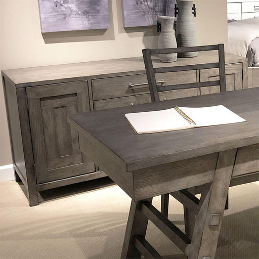 Liberty Modern Farmhouse Credenza in Dusty Charcoal - Furniture World