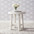 Liberty Modern Farmhouse Splay Leg Round End Table in Flea Market White - Furniture World
