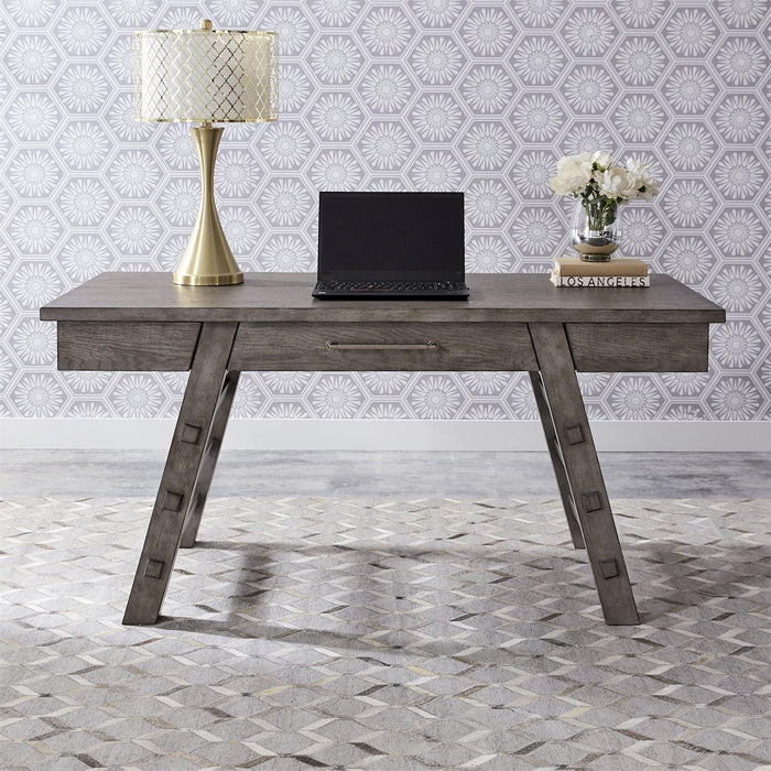 Liberty Modern Farmhouse Writing Desk in Dusty Charcoal - Furniture World