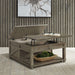 Liberty Parkland Falls Square Lift Top Cocktail Table in Weathered Taupe - Furniture World