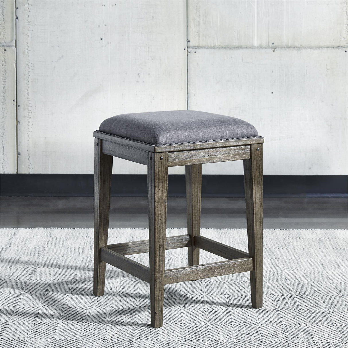 Liberty Sonoma Road Console Stool in Weathered Beaten Bark - Furniture World